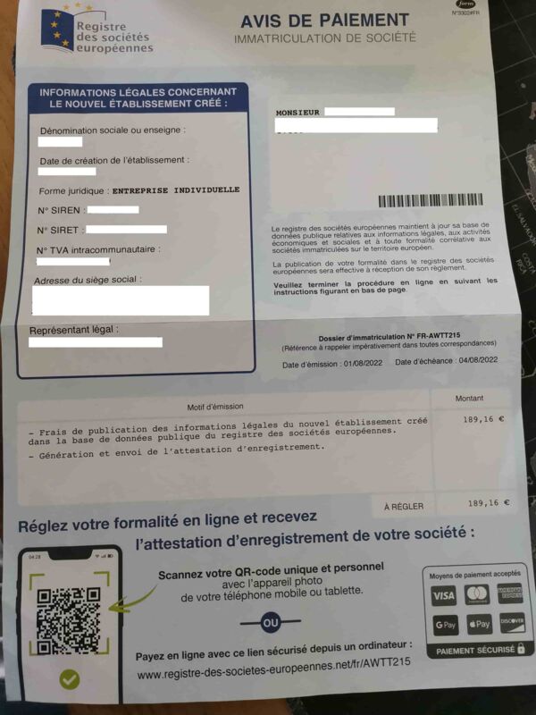 Registre des sociétés européennes 23 signalements 95 commentaires