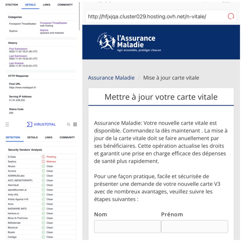 assurance-maladie@info.ameli.fr | Assurance Maladie | Arnaque identité (Phishing) | 1 commentaire