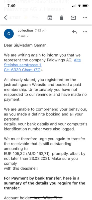 Adresse mail ag paidwings e Paidwings AG