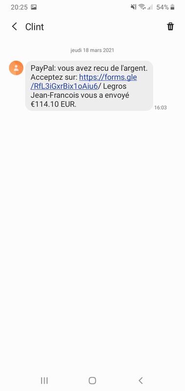 J'ai Cliqué Sur Un Lien Douteux Sms Que Faire 0644681891 | Legros jean François | Arnaque via PayPal | 2 commentaires