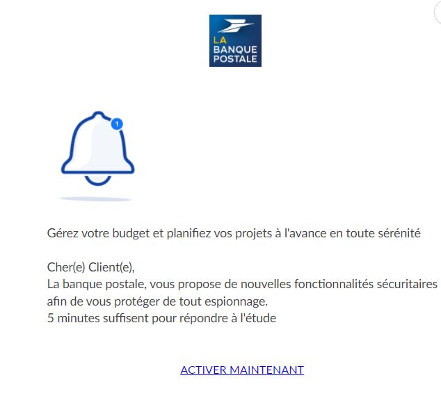 La banque Postale Arnaque identité (Phishing)