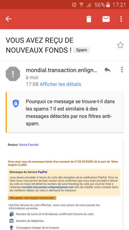 J Ai Changé De Numéro De Téléphone Paypal mondial.transaction.enligne@gmail.com | 0620268864 | Angela Clara