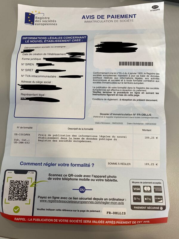 Registe des sociétés européennes 1 signalement 1