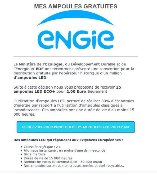 Consdactfossick.co ENGIE ampoules gratuites 1 signalement