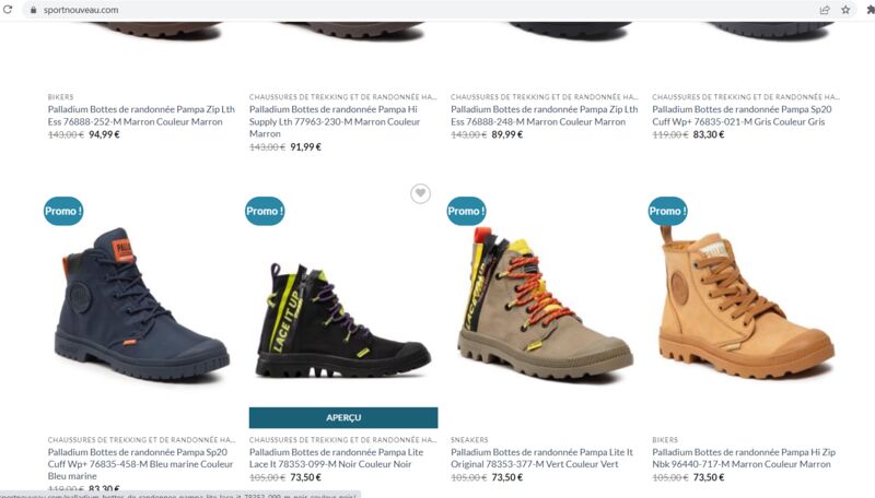 site internet chaussure