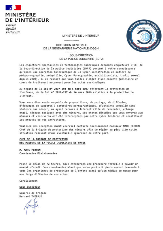 07 57 82 32 09 Gendarmerie nationale/ministere de l interieur 1 signalement 2 commentaires