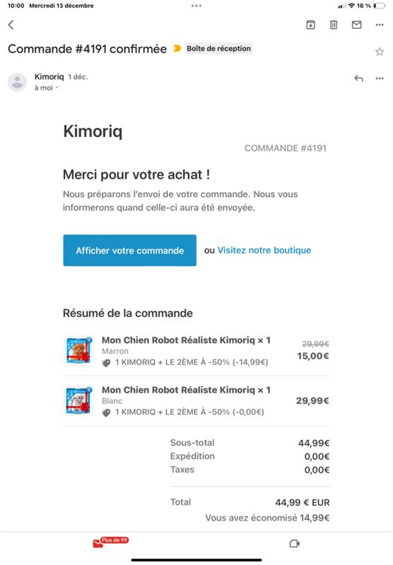 kimoriq.com, Site internet frauduleux