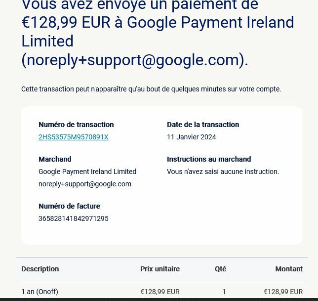 supportmg.popfrance.eu Google Payment Ireland Limited Arnaque