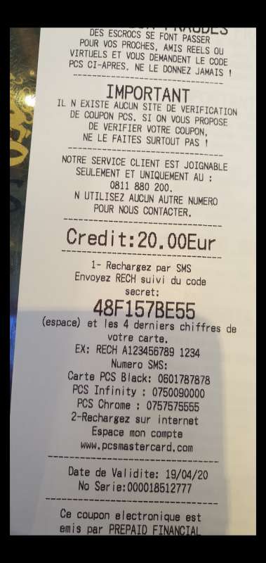 Comment Se Faire Rembourser Des Tickets Neosurf Coupon Pcs Arnaque : Coupon Neosurf Arnaque Ou Pas Resolu Forum