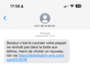 Contenu du SMS reçu 