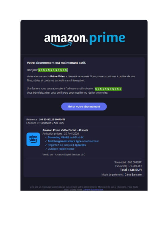 Amazon.frprime | Souscriptions@ma-notification-prime.fr | 1 signalement