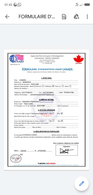 info@recrutementusaidcanada.org | +15812050696 | USAID CANADA | Arnaque