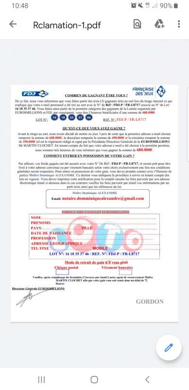 infos@fdj.com | Arnaque de loterie | 4 commentaires